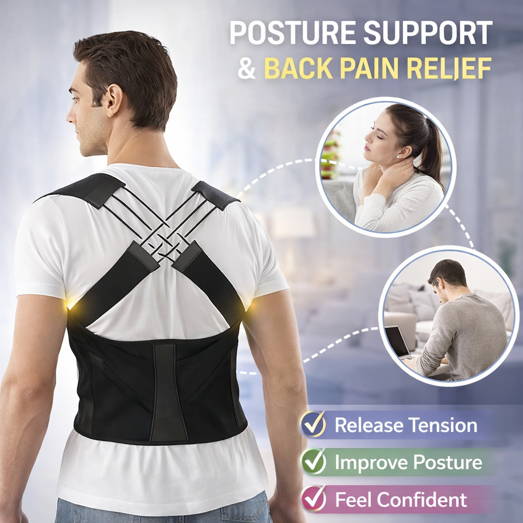 Adjustable Back Posture Corrector/ Slouching Relieve Pain Belt Women Men
